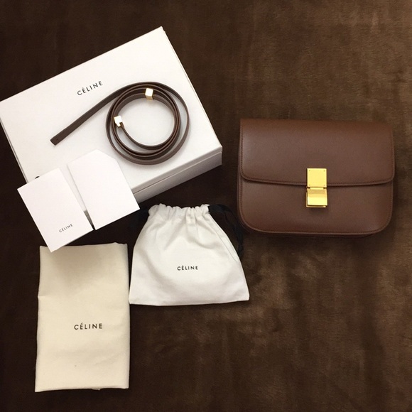 Celine | Bags | Authentic Brown Celine Medium Box Bag | Poshmark